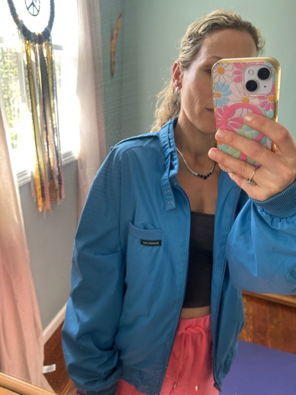 Members Only Sky Blue Bomber Jacket - Picture 3 of 9